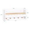 SoBuy KMB78-W, Wall Mounted Storage Shelf Children Kids Book Shelf Toy Shelf Coat Rack, White