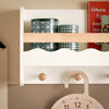 SoBuy KMB78-W, Wall Mounted Storage Shelf Children Kids Book Shelf Toy Shelf Coat Rack, White