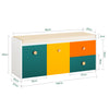 SoBuy KMB82-W, Children Kids Storage Bench with Mobile Storage Chests, Toy Chest Toy Box, White