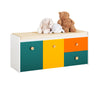 SoBuy KMB82-W, Children Kids Storage Bench with Mobile Storage Chests, Toy Chest Toy Box, White