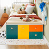 SoBuy KMB82-W, Children Kids Storage Bench with Mobile Storage Chests, Toy Chest Toy Box, White