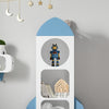 SoBuy KMB87-W, Children Kids Bookcase Book Shelf Toy Shelf Children’s Room Storage Display Shelf Rocket Shaped Standing Shelf, White