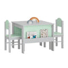 SoBuy KMB88-HG, Children Table and 2 Chairs with Storage, Children Kids Desk Table Chair Set, Grey