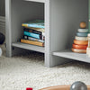 SoBuy KMB89-HG, Children Kids Storage Shelf, Storage Bench Bookcase Book Shelf Toy Box, Grey