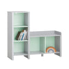 SoBuy KMB89-HG, Children Kids Storage Shelf, Storage Bench Bookcase Book Shelf Toy Box, Grey