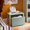 SoBuy KMB96-GR, Children Kids Toy Chest Toy Box Storage Bench with Mobile Storage Chest, Green