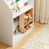 SoBuy KMB98-W, Children Kids Bookcase Book Shelf Toy Shelf Storage Display Shelf Rack Organizer with Sliding Door, White