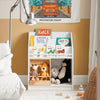 SoBuy KMB98-W, Children Kids Bookcase Book Shelf Toy Shelf Storage Display Shelf Rack Organizer with Sliding Door, White