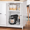 SoBuy KNL10-WN, Kitchen Island Sideboard Storage Cabinet Cupboard with Expandable Worktop, White
