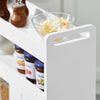 SoBuy NSR01-W, White 4 Tiers Serving Trolley, Slide Out Storage Rack Shelf on Wheels, White