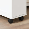 SoBuy NSR11-WN, Serving Trolley Slide Out Storage Rack Shelf on Wheels Mobile Storage Rack, White and Natural