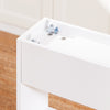 SoBuy NSR12-W, 4 Tiers Serving Trolley, Slide Out Storage Rack Shelf on Wheels, White and Natural