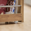 SoBuy NSR01-PF, 4 Tiers Serving Trolley, Slide Out Shelf on Wheels, Mobile Storage Rack, Brown