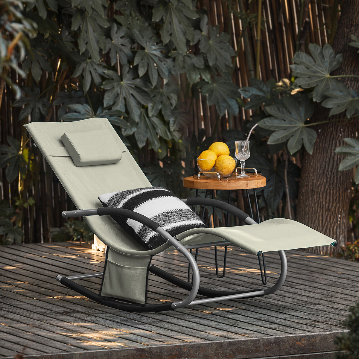 SoBuy OGS28 MI Outdoor Garden Rocking Chair Relaxing Chair Sun Lounge SoBuy UK