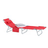 SoBuy OGS35-R, Textilene Reclining Folding Chair, Adjustable Back Camping Chair , Red