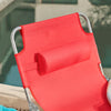 SoBuy OGS35-Rx2, Set of 2 Textilene Reclining Folding Chair, Adjustable Back Camping Chair, Red