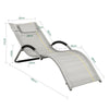 SoBuy OGS38-HG, Outdoor Garden Beach Sun Lounger Relaxing Chair Recliner Sunlounger with Pillow, Grey