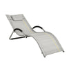 SoBuy OGS38-HG, Outdoor Garden Beach Sun Lounger Relaxing Chair Recliner Sunlounger with Pillow, Grey