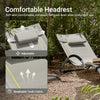 SoBuy OGS38-HG, Outdoor Garden Beach Sun Lounger Relaxing Chair Recliner Sunlounger with Pillow, Grey