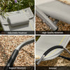 SoBuy OGS38-HG, Outdoor Garden Beach Sun Lounger Relaxing Chair Recliner Sunlounger with Pillow, Grey