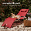 SoBuy OGS38-R, Outdoor Garden Beach Sun Lounger Relaxing Chair Recliner Sunlounger with Pillow, Red