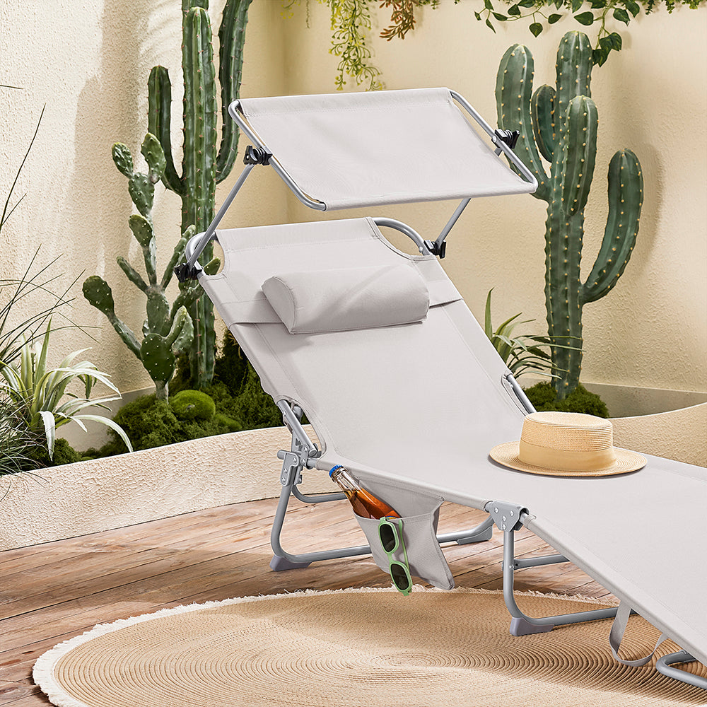 SoBuy OGS48-MIx2 Outdoor Garden Beach Folding Chairs Set of 2