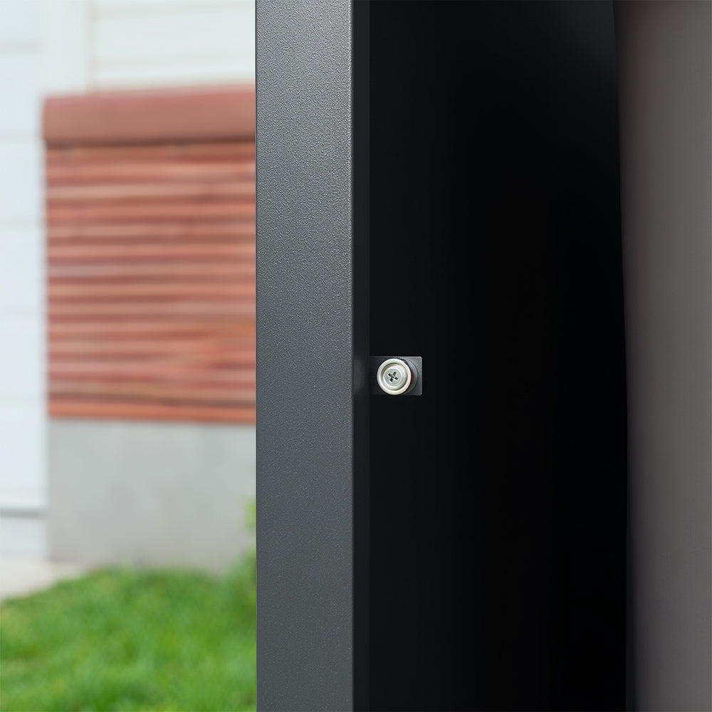 SoBuy OGS63-N, Wood Effect Wheelie Bin Store for 240L Bins, Lockable, Dark Gray, 69x80x116cm - view 9