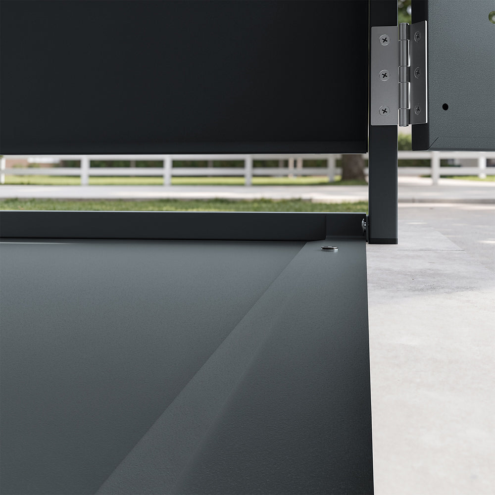 SoBuy OGS64-DG, Double Wheelie Bin Storage for 2 x 240L Bins, Lockable, Dark Gray, 134x80x116cm - view 11