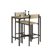 SoBuy OGT03-N, Bar Set-1 Bar Table and 2 Stools Home Kitchen Restaurant Bar Set Furniture Dining Set, Wood