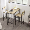 SoBuy OGT03-N, Bar Set-1 Bar Table and 2 Stools Home Kitchen Restaurant Bar Set Furniture Dining Set, Wood