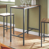 SoBuy OGT03-XL, Bar Set-1 Bar Table and 2 Stools, 3 Pieces Home Kitchen Breakfast Bar Set Furniture Dining Set, Brown