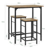 SoBuy OGT10-PF, Bar Set-1 Bar Table and 2 Stools, Home Kitchen Breakfast Bar Set Furniture Dining Set, Brown