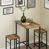 SoBuy OGT10-PF, Bar Set-1 Bar Table and 2 Stools, Home Kitchen Breakfast Bar Set Furniture Dining Set, Brown