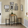 SoBuy OGT10-PF, Bar Set-1 Bar Table and 2 Stools, Home Kitchen Breakfast Bar Set Furniture Dining Set, Brown