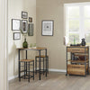 SoBuy OGT10-PF, Bar Set-1 Bar Table and 2 Stools, Home Kitchen Breakfast Bar Set Furniture Dining Set, Brown