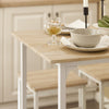 SoBuy OGT11-WN, Bar Set-1 Bar Table and 4 Stools, 5 Pieces Home Kitchen Breakfast Bar Set Furniture Dining Set, White