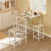 SoBuy OGT11-WN, Bar Set-1 Bar Table and 4 Stools, 5 Pieces Home Kitchen Breakfast Bar Set Furniture Dining Set, White