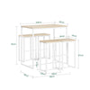 SoBuy OGT15-WN, Bar Set-1 Bar Table and 4 Stools, Home Kitchen Breakfast Bar Set Furniture Dining Set, White
