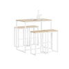 SoBuy OGT15-WN, Bar Set-1 Bar Table and 4 Stools, Home Kitchen Breakfast Bar Set Furniture Dining Set, White