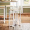 SoBuy OGT15-WN, Bar Set-1 Bar Table and 4 Stools, Home Kitchen Breakfast Bar Set Furniture Dining Set, White