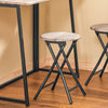 SoBuy OGT18-N, Folding Bar Table and 2 Folding Stools, Home Kitchen Breakfast Bar Set Furniture Dining Set, Wood