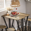 SoBuy OGT24-N, Set-Half-folded Bar Table and 4 Stools, 5 Pieces Home Kitchen Breakfast Bar, Wood