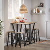 SoBuy OGT24-N, Set-Half-folded Bar Table and 4 Stools, 5 Pieces Home Kitchen Breakfast Bar, Wood