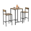 SoBuy OGT27-N, Bar Set-1 Bar Table and 2 Stools, 3 Pieces Home Kitchen Breakfast Bar Set Furniture Dining Set, Wood