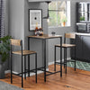 SoBuy OGT27-N, Bar Set-1 Bar Table and 2 Stools, 3 Pieces Home Kitchen Breakfast Bar Set Furniture Dining Set, Wood
