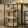 SoBuy OGT43-HG, 3 Pieces Home Kitchen Breakfast Bar Set Furniture Dining Set, Grey