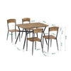 SoBuy OGT49-F, 5 Pieces Dining Table Set Dining Table and 4 Chairs Dining Room Furniture Set, Brown
