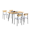 SoBuy OGT52-N, 5-Piece Dining Table Set with Comfortable Chairs, Dining Table and Chairs Set 4, Compact Kitchen Table for Small Spaces, Ideal for Dining Room, Kitchen, Living Room & Breakfast Bar