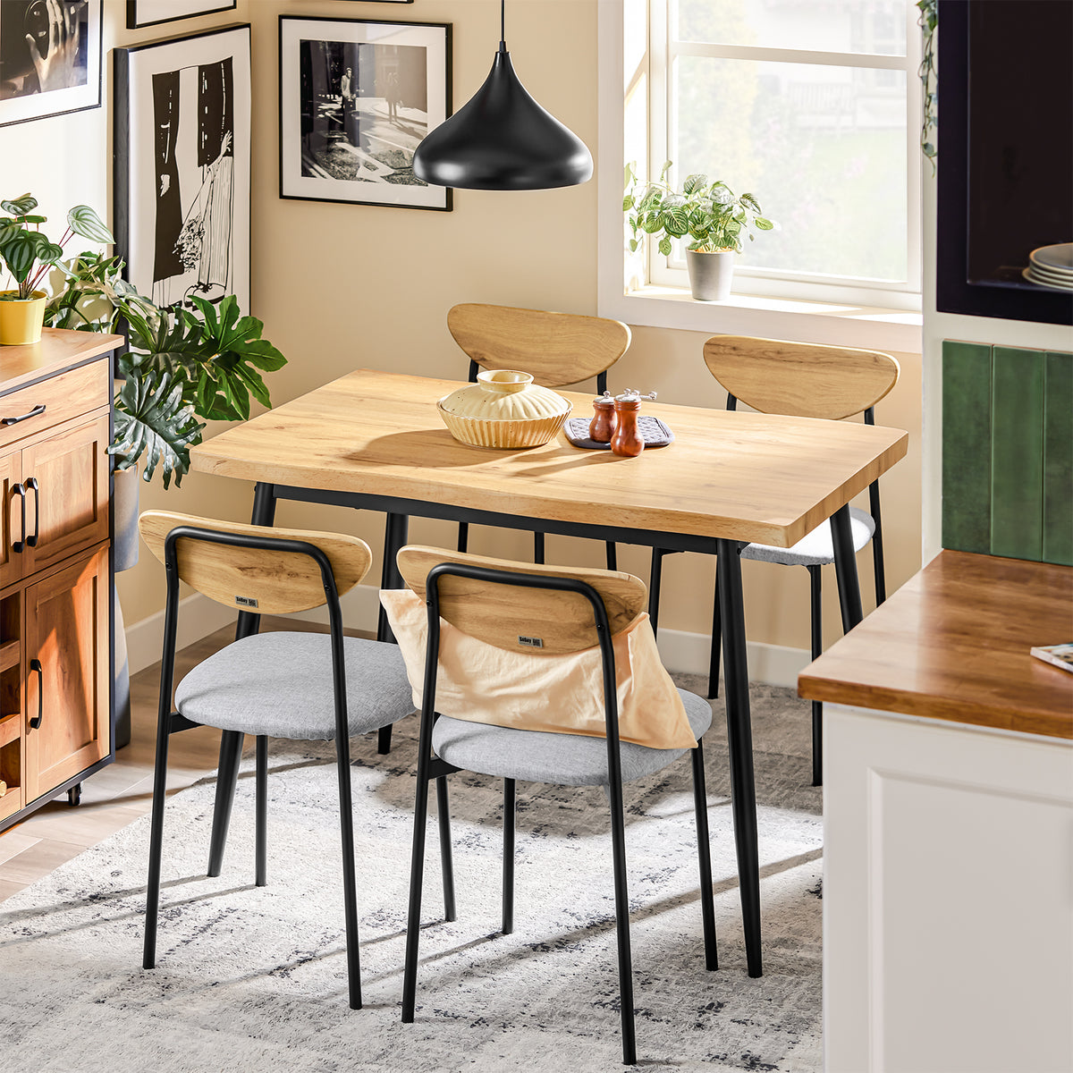 SoBuy OGT52-N 5-Piece Dining Table Set