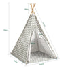 SoBuy OSS03, Children Play Tent Playhouse Kids Teepee Tipi with Floor Mat, White